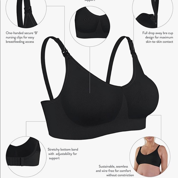 Two pack nude and black Bravado nursing bras - Picture 5 of 6